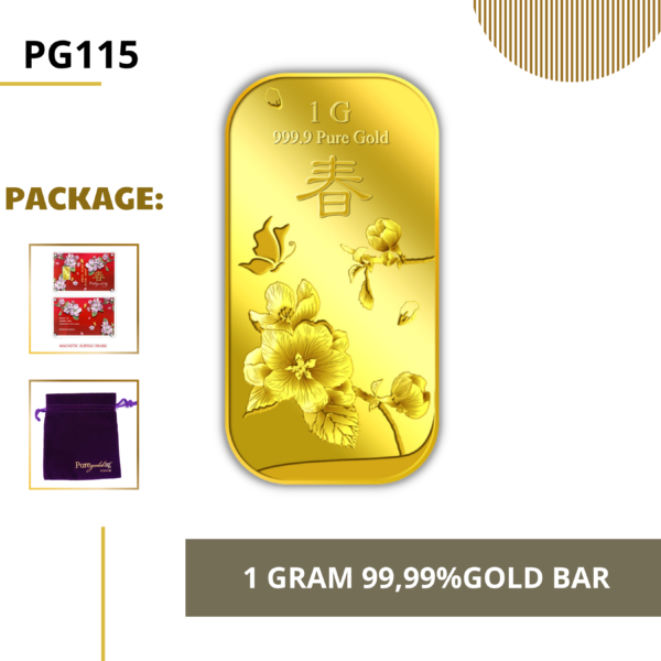 Puregold 1g Spring gold bar 99.99