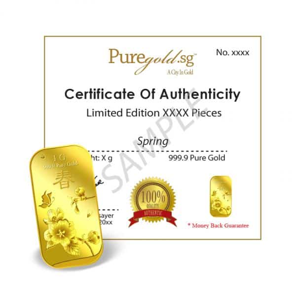 Puregold 1g Spring gold bar 99.99 - Image 5