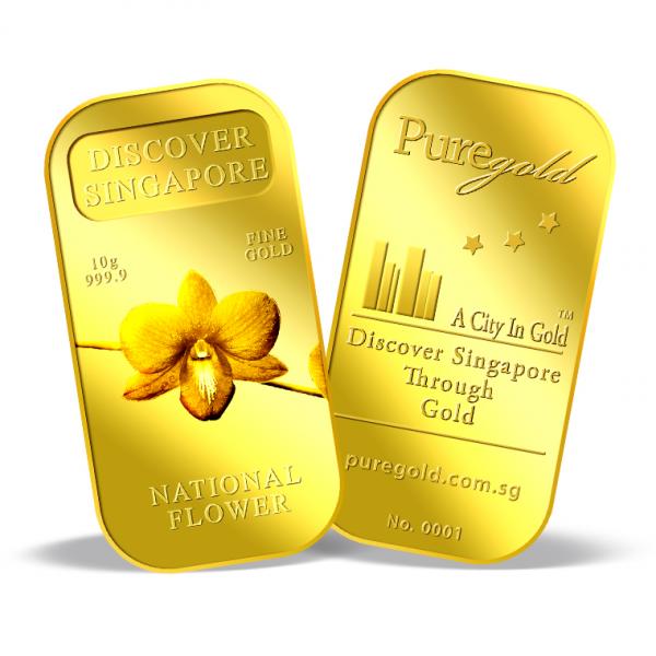 Puregold 1g SG National Flower gold bar 99.99 - Image 3