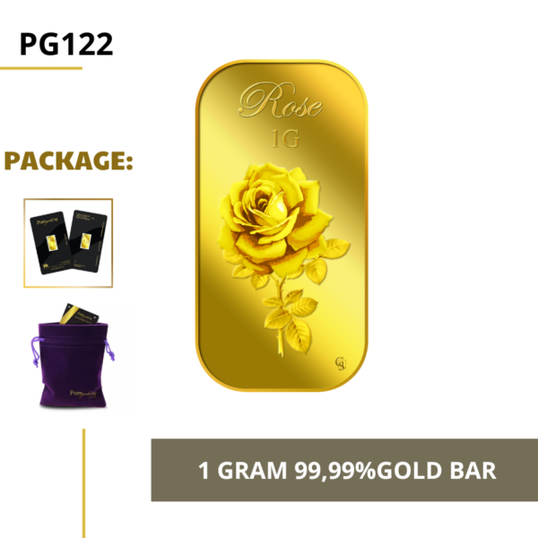 Puregold 1g Big Rose (S2) gold bar 99.99
