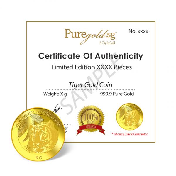 Puregold 5g Golden Tiger gold coin 99.99 - Image 4