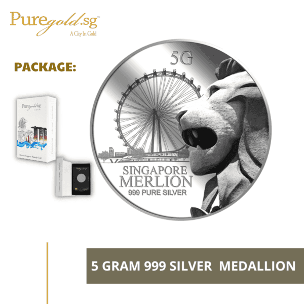 Puregold 5G Singapore Merlion Flyer Silver Medallion 999