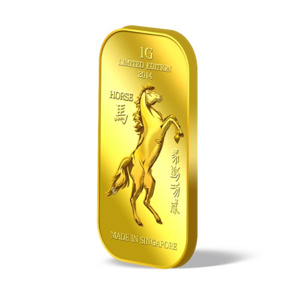 Puregold 1gram Golden Horse gold bar 99.99 - Image 2