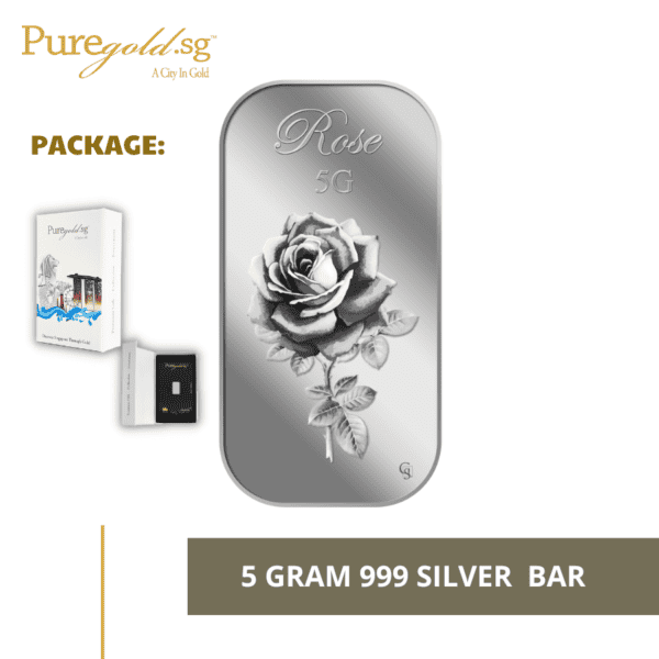 5G Big Rose (Series 2) Silver Bar 999