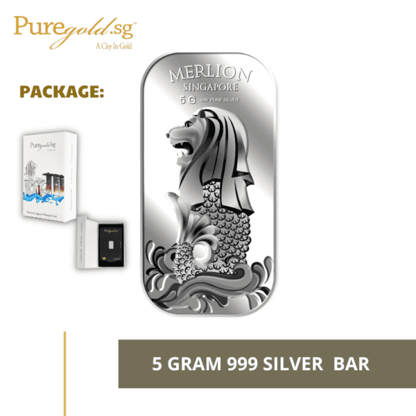 Puregold 5G Singapore Merlion Sea Silver Bar 999