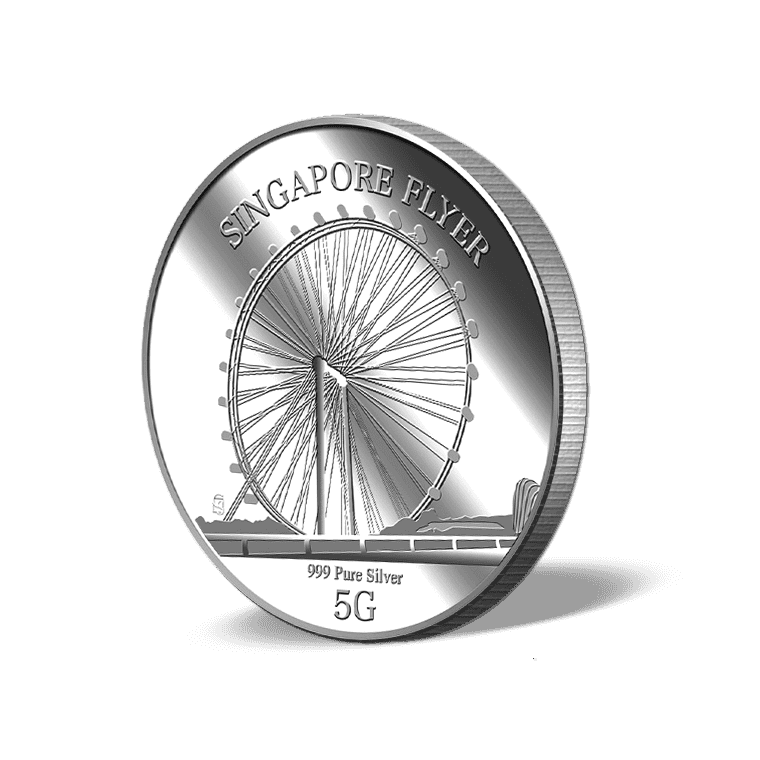 5G Singapore Flyer Silver Medallion 999 - Image 2