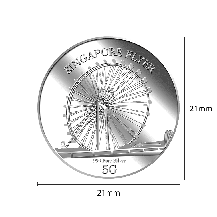 5G Singapore Flyer Silver Medallion 999 - Image 5