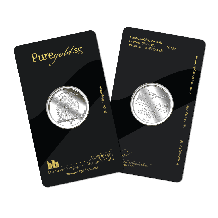 5G Singapore Flyer Silver Medallion 999 - Image 3