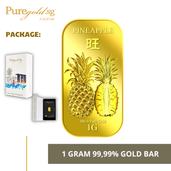 Puregold 1G Pineapple (Series 2) gold bar 99.99