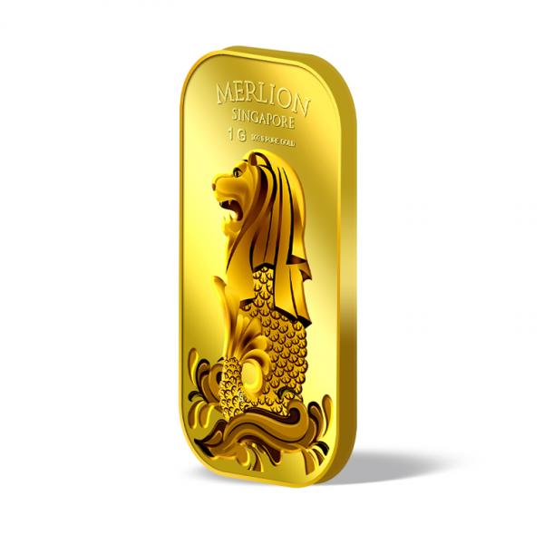 Puregold 1g Singapore Merlion Sea gold bar 99.99 - Image 2