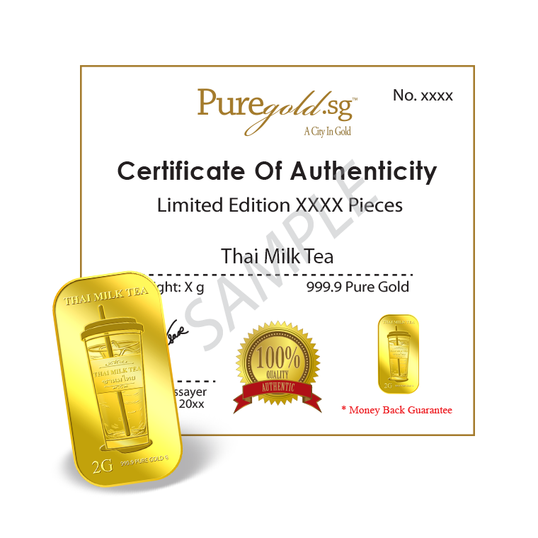 Puregold 2G Thai Milk Tea Gold Bar 99.99 - Image 4