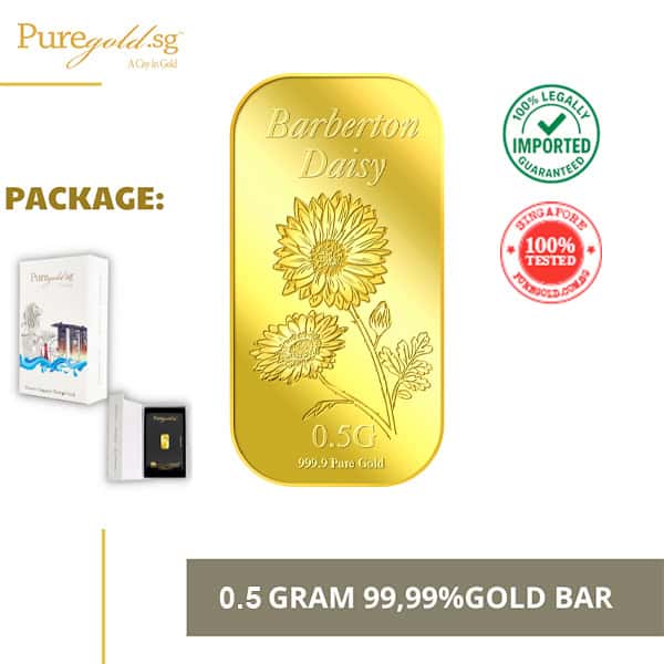 Puregold 0.5g Daisy gold bar 99.99