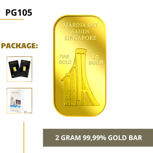 2G SG Marina Bay Sands gold bar 99.99