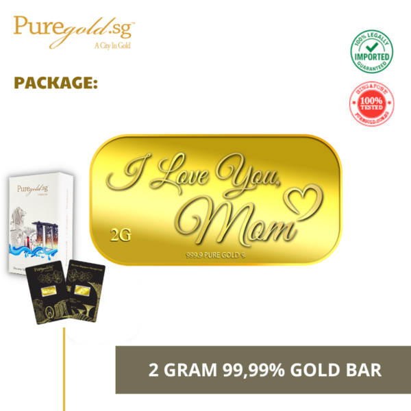 2G I Love You, Mom gold bar 99.99