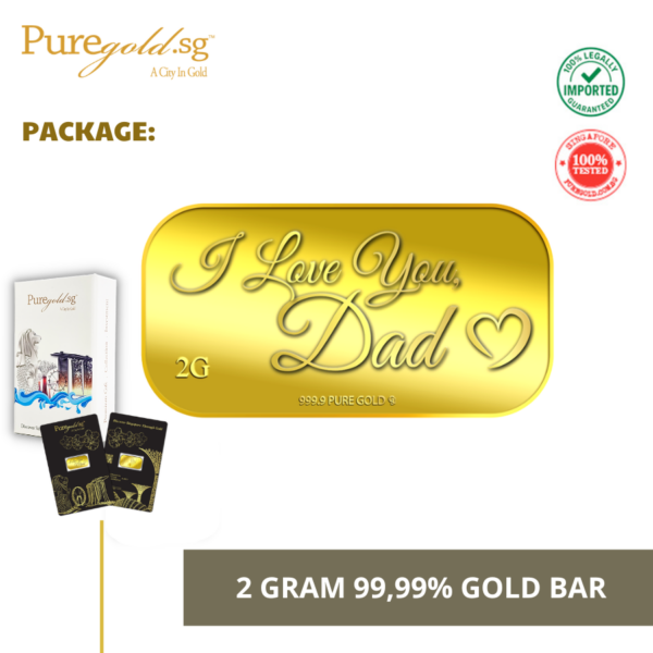 2G I Love You, Dad gold bar 99.99