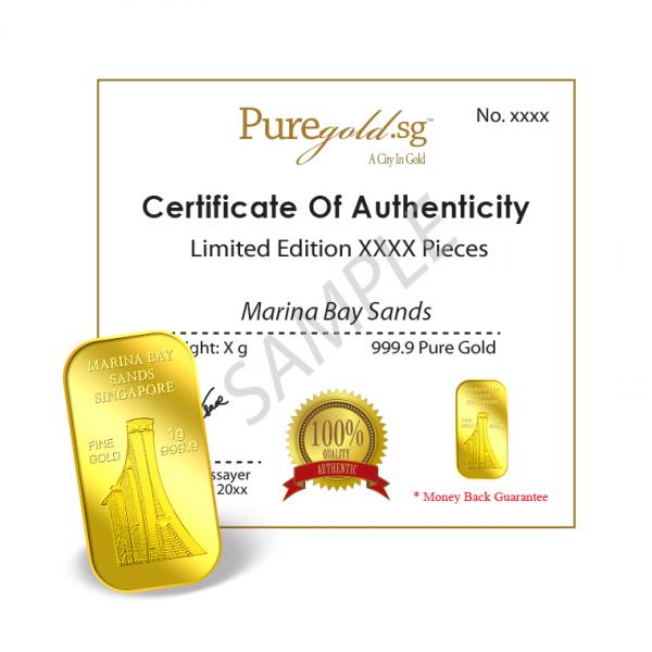1G Marina Bay Sand gold bar 99.99 - Image 6